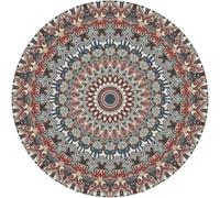 Tapis Rond 140 cm de Diamètre Gris Rose Confortable Tapis Salon Rond Antidérapant Lavable,Moquette décoratifs de Mode,pour Chambre ou Couloir, Doux et Chaleureux