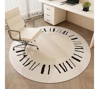 Tapis Rond 140 cm de Diamètre Lignes Abstraites Confortable Tapis Salon Rond Antidérapant Lavable,Moquette décoratifs de Mode,pour Chambre ou Couloir, Doux et Chaleureux