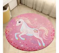 Tapis Rond 140 cm Ggéométrique Illusion d'optique 3D Antidérapant Rug pour Salon Chambre Décoration Géométrique Néon Tapis pour Chambre Garçons Filles Adolescents, Color 5