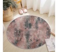 Tapis Rond 180 Cm Abstrait Flou Textured - Confectionné en Flanelle Et Polyester, Confortable, Lavable, Anti-Dérapant, Résistant À La Décoloration Et Usage Quotidien Rose