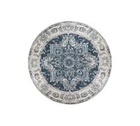 Tapis Rond Ø200cm avec Motifs Bleus - COLABA -