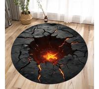 Tapis Rond 3D Monde sous Marin, Rug Illusion avec Requins Poissons, Carpet Artistique sur Le Thème de Océan, Tapis Antidérapant pour Chambre Enfant Décoratif Salon (Style 5,120cm)