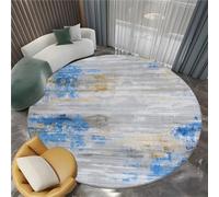 Tapis Rond Abstrait de Gris, Doux et antidérapant Lavable en Machine Tapis de Chambre - Motif Texture Antique Exquise pour Salon Cuisine Couloir Salle de Bain - 180 cm