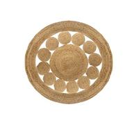 Tapis rond ajouré en jute