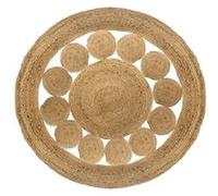 Tapis rond ajouré en jute Atmosphera Beige, Naturelle G