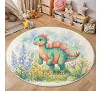 Tapis Rond Aquarelle thérapeutique 160cm Lavable pour Chambre d'enfant