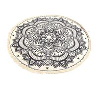 Tapis Rond Bohème en Coton Polyester, Style Ethnique pour Pièce | Grosse Surface, Respirant et Protecteur, Limite Humidité, Taches et Usure, Usage Chambre ou Coin Repas