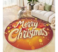 Tapis Rond, Bonhomme Neige Noël, 60 Cm, Lavable, À Poils Courts, pour Entrée, Intérieur, Chambre À Coucher, Chambre d'enfant, Buanderie, Pays des Merveilles Hivernales Gris Clair