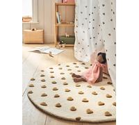 VERTBAUDET Tapis Rond Cœur Beige imprimé TU