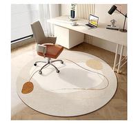 Tapis Rond De Chaise De Bureau De Tapis De Protection De Plancher De Bureau De Chambre À Coucher D'étude pour Le Plancher De Bois Franc (Couleur : Je, Size : Diameter 120cm)