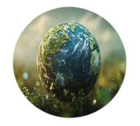 Tapis Rond de Style Naturel Cosmique Tapis flottants à Motif planète Tapis lavables Moquette antidérapante Douce pour Salon Chambre Étude Décoration intérieure 160x160cm