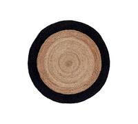Douceur d'Intérieur Tapis rond jute "Salem" 90 cm Noir