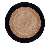 Douceur d'Intérieur Tapis rond jute "Salem" 90 cm Noir