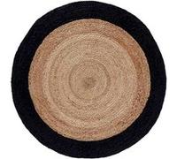 Douceur d'Intérieur Tapis rond jute "Salem" 90 cm Noir