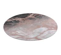 Tapis rond doux, absorbant, antidérapant, couleur marbre, or rose, 60 x 60 cm, pour chambre à coucher, salon, décoration d'intérieur