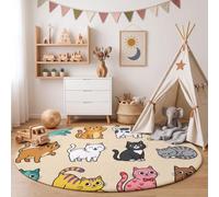 Tapis Rond Doux antidérapant Animaux De Dessins Animés pour Enfant