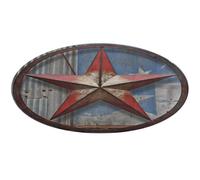 Tapis rond doux et absorbant Motif étoile du Texas American Wastern Texas Tapis de bain antidérapant pour chambre à coucher, salon, décoration d'intérieur 80 x 80 cm