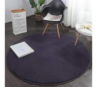Tapis rond doux pour chambre d'enfant et salon - Motif lapin - Lavable - 80 cm de diamètre - Gris - Parfait pour chambre à coucher et chaise d'ordinateur