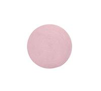 - Tapis rond effet corde enfant Judy - Diam. 90 cm - Rose et filament doré - Judy