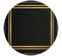 Tapis Rond Élégance Minimalisme Bordure en Damier - 60 cm Tapis Doux Et Moderne pour Salon Chambre Entrée, Antidérapant Résistant Confortable Vert Lavable Rond Interieur Carpet