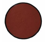Tapis Rond en Coton "Bord" 120cm Terracotta & Noir