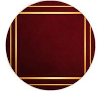 Tapis Rond en Flanelle Salon 80 cm, Tapis Bordeaux Rond Lavable en Machine - Paillasson Antidérapant Élégant Minimalisme Texture Imprimé Décoration pour Chambre