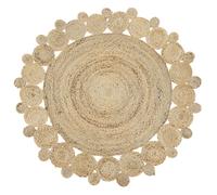 Tapis Rond En Jute D 120 Cm Beige Golgen