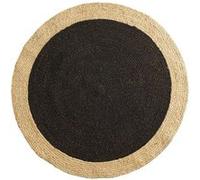 Tapis rond en jute Mario noir/or 120 Noir G