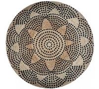 Tapis rond en jute - Rosace - D 120 cm - Beige G