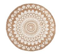 Tapis rond en jute - Slow life - D 120 cm - Beige