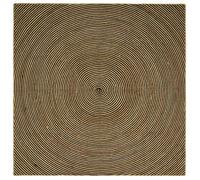 Tapis rond en jute - vidaXL - 240x240 cm - Naturel et Noir - Lavable en machine - Usage intérieur - Artisanal - Écolo