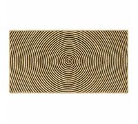 Tapis rond en jute - vidaXL - Naturel et Noir - 80 x 150 cm - Lavable en machine - Usage intérieur - Artisanal - Écolo