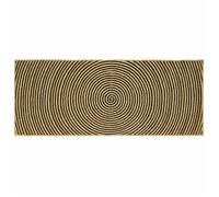 Tapis rond en jute - vidaXL - Naturel et Noir - 80 x 200 cm - Lavable en machine - Usage intérieur - Artisanal