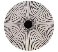 Tapis rond en peluche pour chambre à coucher, salon, tapis d'éveil moderne doux et épais, motif ombre claire, couverture imitation cachemire, envers antidérapant