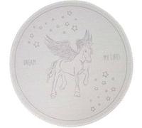 Tapis Rond Enfant Imprimé "Bambini III" 160cm Gris Gris G