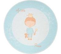 Tapis Rond Enfant Imprimé "Bambini V" 160cm Menthe Bleu G