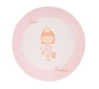 Tapis Rond Enfant Imprimé "Bambini VI" 160cm Rose