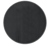 Tapis rond gris 60 cm bambou