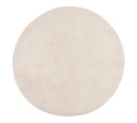 Atmosphera Tapis rond Doucea imitation fourrure 80 cm Ivoire