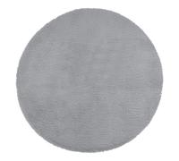 Tapis Rond Imitation Fourrure "Doucea" 80cm Gris