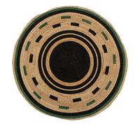 Atmosphera - Tapis malakite Jute Noir d120cm