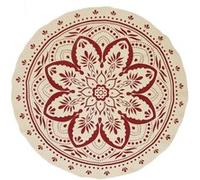 Tapis Rond Imprimé "Mandala" 120cm Terracotta