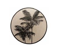 Douceur d'Intérieur - Tapis rond Tropic Nature imprimé 120 cm Naturel