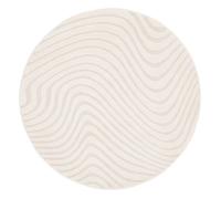 Tapis rond intérieur motifs ondulations en relief créme Chuck