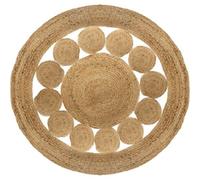 Tapis Rond Jute Ajouré Diamètre 120 Cm Atmosphera