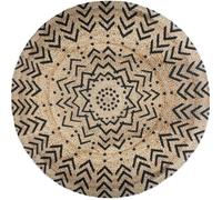 Tapis rond jute motif ""Livin"" diamètre 120 cm Atmosphera - Tapis rond jute motif 1 D120 cm