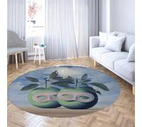 Tapis Rond Lavable de Style surréaliste 130cm Le prêtre marié Imprimer Tapis antidérapant Tapis de Sol d’intérieur à Poils Ras pour entrée Salle à Manger