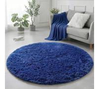 Tapis Rond Lavable en Fourrure à Poils Longs pour Chambre de garçons, Chambre d'enfant, Salon, Tapis Pelucheux en Fourrure à Poils Longs pour Chambre d'enfant, Salon, dortoir, Salle de Jeux, Chambre
