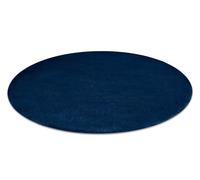 Tapis rond lavable POSH Shaggy, pelucheux, Épais, antidérapant, bleu foncé cercle bleu TAILLE 80 cm