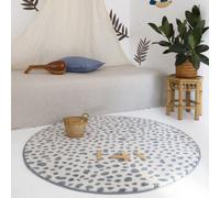 Tapis rond léopard Maldä blue (120 cm)